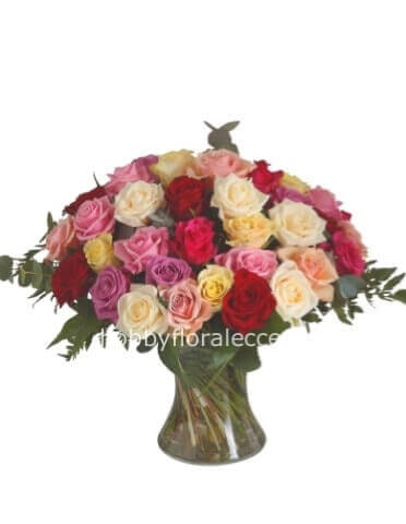 Bouquet  con rose assortite